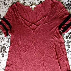 Bozzolo short sleeve, V-neck T size Small